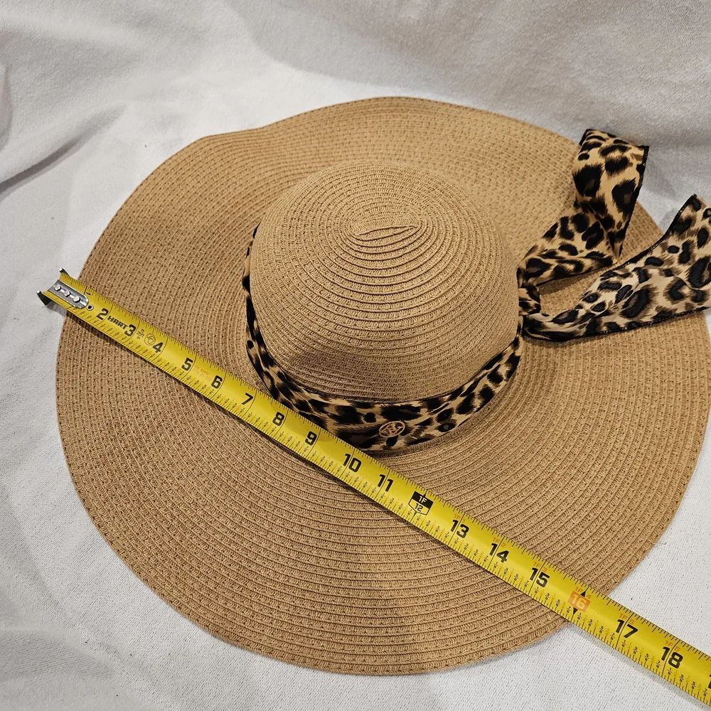 Adrienne Vittadini Strae Hat with Leopard Print Band - Picture 12 of 12